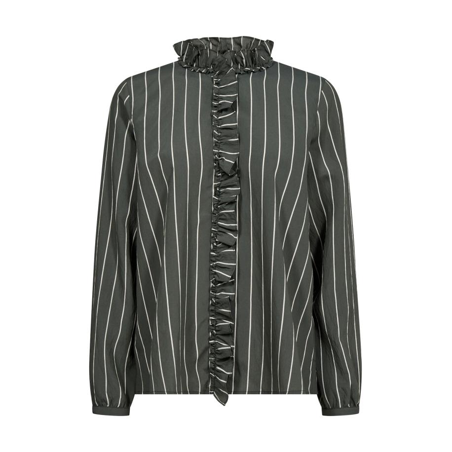 Mos Mosh MOS MOSH Blouse Billy donkergroen / wit -