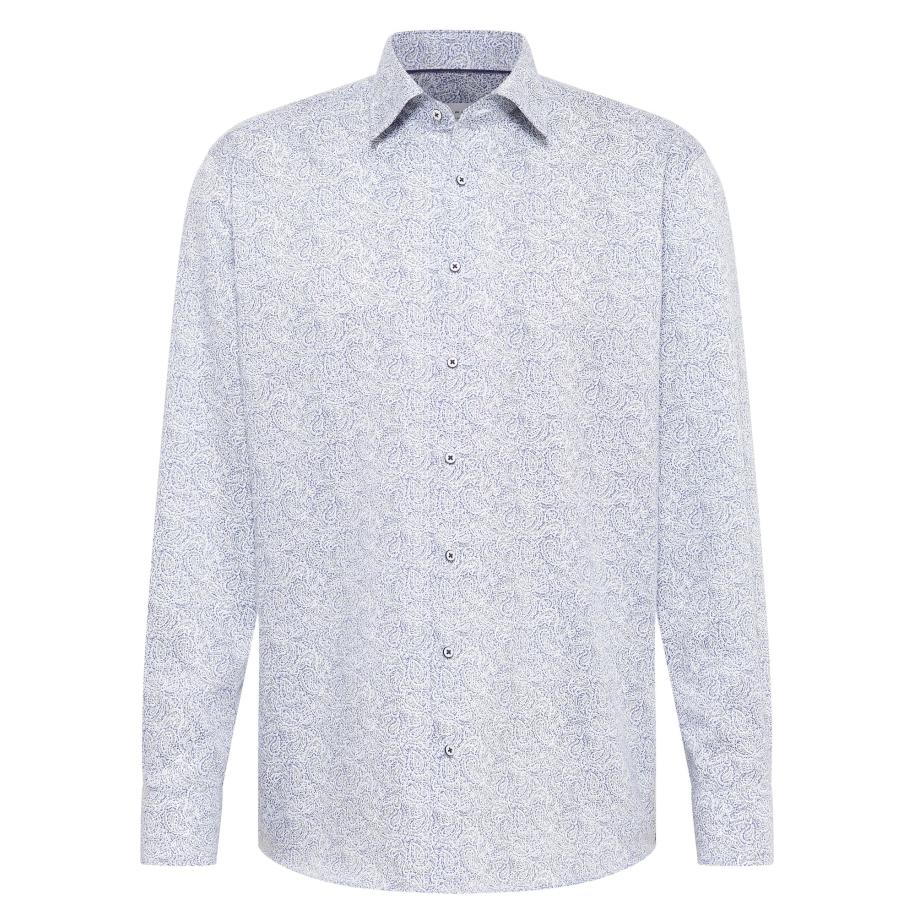 Eterna ETERNA Overhemd donkerblauw / wit -