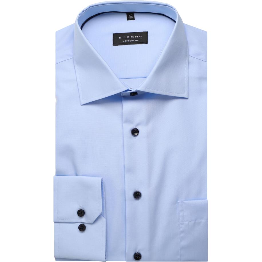 ETERNA Overhemd lichtblauw, Effen Blauw