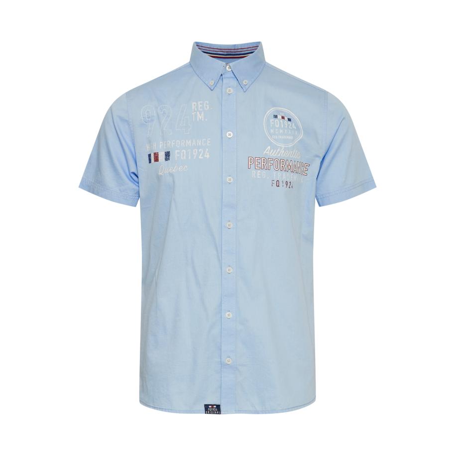 FQ1924 FQ1924 Overhemd Rontus lichtblauw / donkerblauw / lichtbruin / wit -