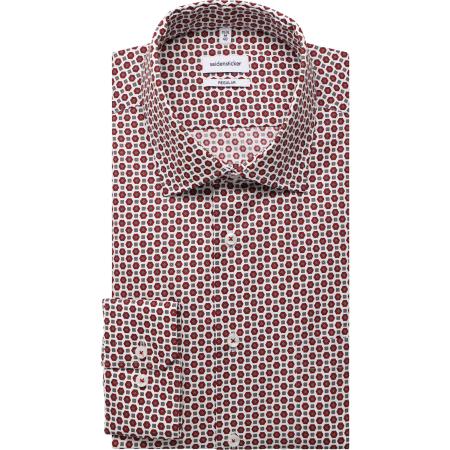 Seidensticker Overhemd rood, Bedrukt