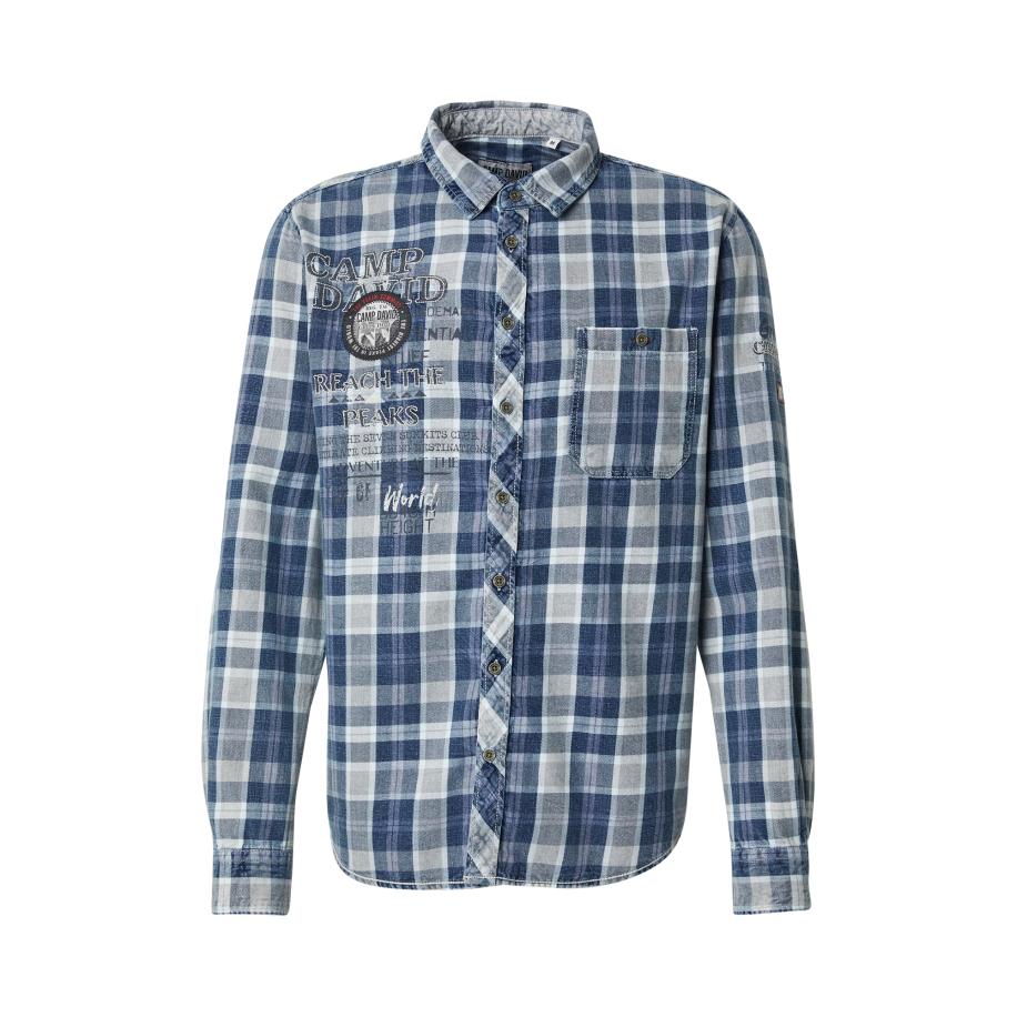 Camp David CAMP DAVID Overhemd indigo / wit -