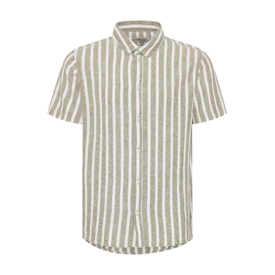 11 Project 11 Project Overhemd Prochy lichtgroen / wit -