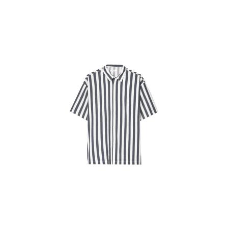 Bershka Bershka Overhemd donkergrijs / wit