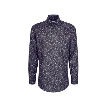 SEIDENSTICKER Zakelijk overhemd Schwarze Rose bruin / grijs / lichtgrijs