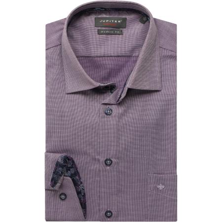 Jupiter Overhemd donkerpaars, Effen