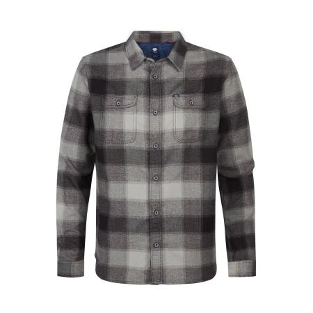 Petrol Industries Petrol Industries Overhemd grijs / zwart / zwart gemêleerd