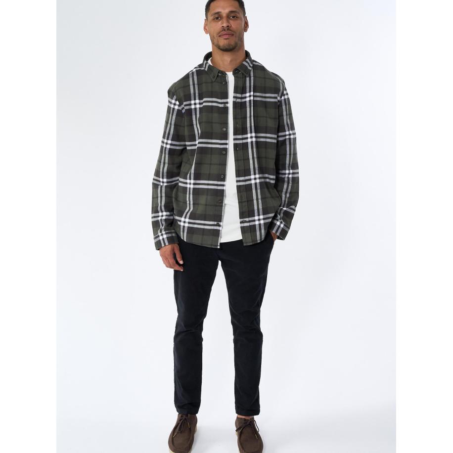 Legends Overhemd Humphrey Flannel check shirt - Duffel Bag bordeaux Rood