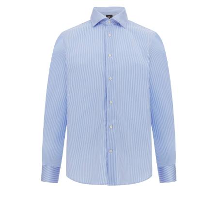 Boggi Milano Boggi Milano Zakelijk overhemd lichtblauw / wit