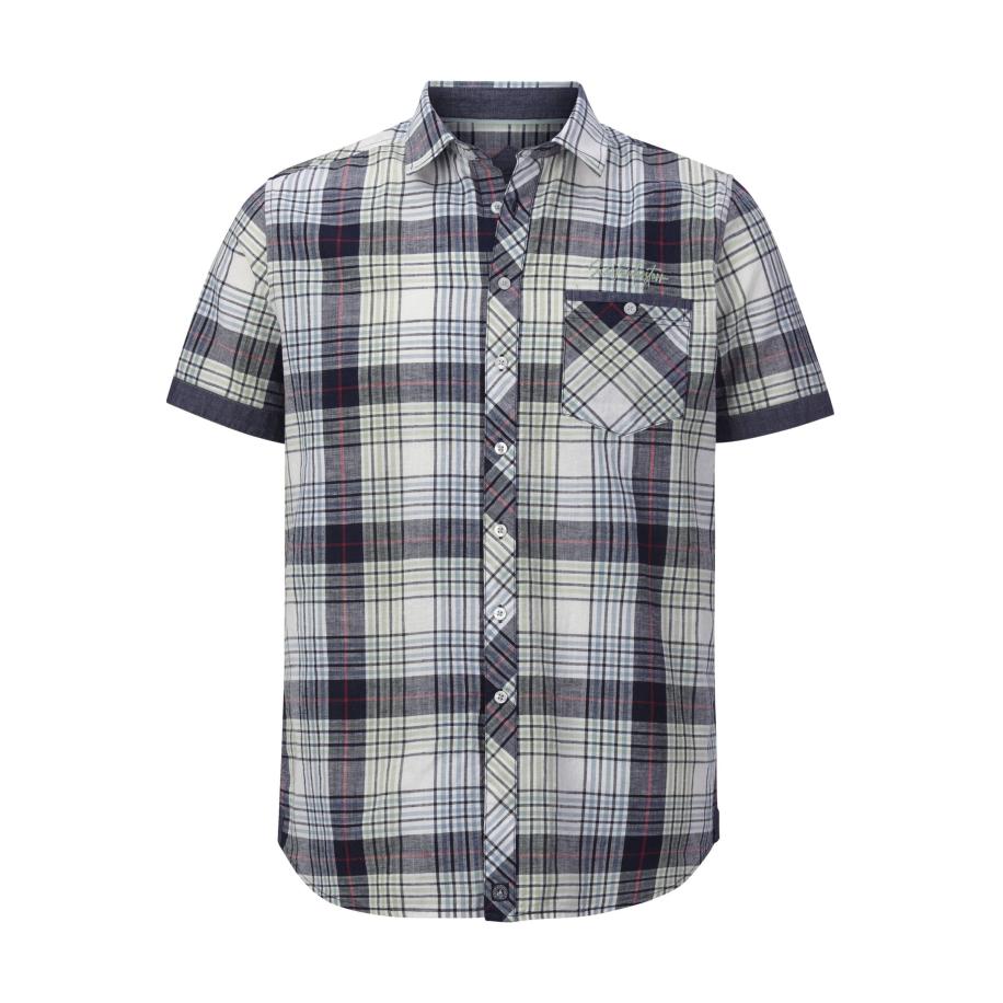 Jan Vanderstorm Linnen Overhemd olijf, Ruit -