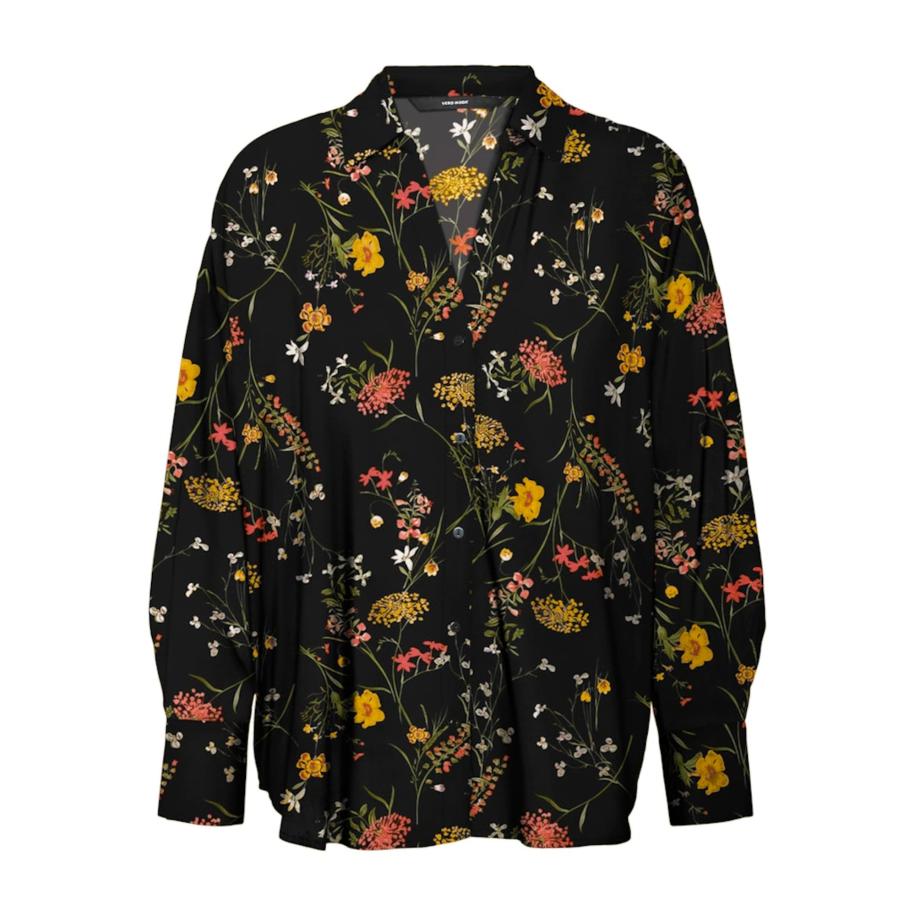 Vero Moda VERO MODA Blouse VMEASY JOY donkergeel / groen / donkeroranje / zwart -