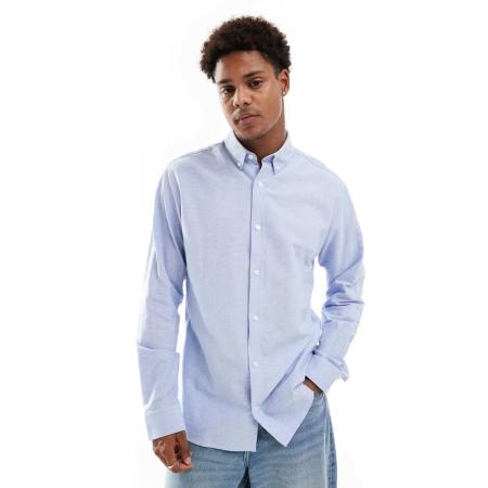 JJ Rebel - Oxford overhemd in blauw