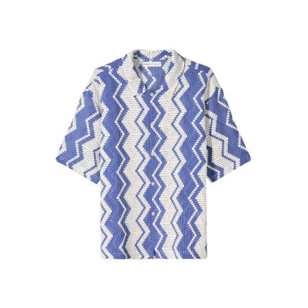 Bershka Bershka Overhemd saffier / wit