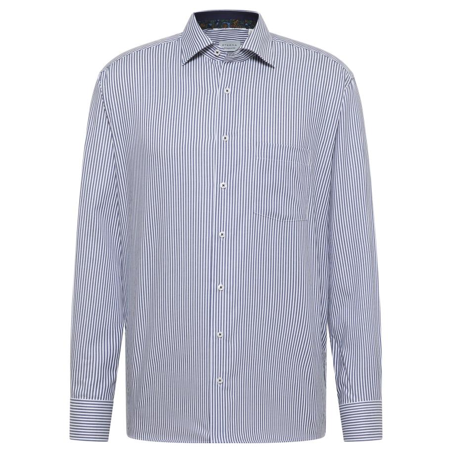 Eterna ETERNA Zakelijk overhemd navy / wit -