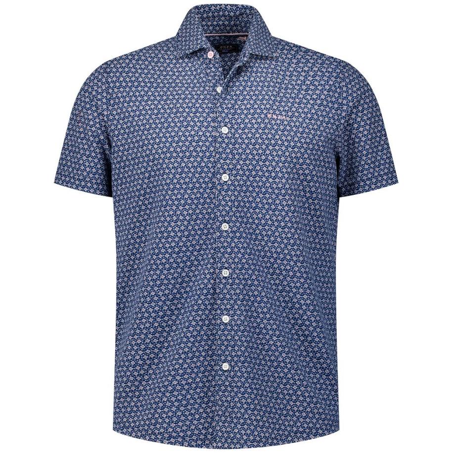 NZA Overhemd Short Sleeve Jake Blauw Blauw