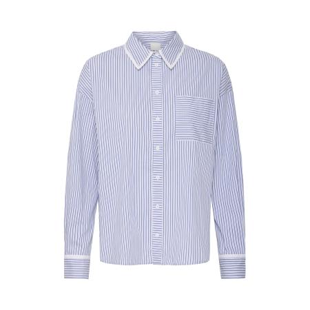 ICHI ICHI Blouse IX JENNA lichtblauw / offwhite