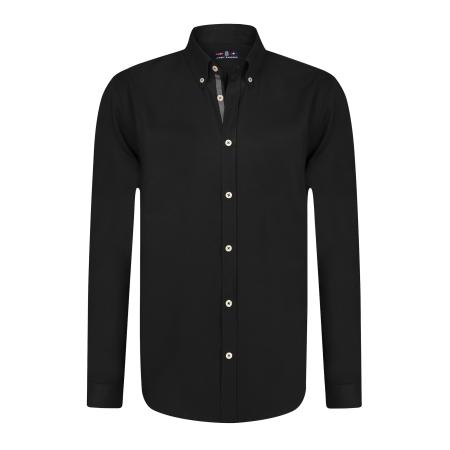 Jimmy Sanders Jimmy Sanders Zakelijk overhemd zwart