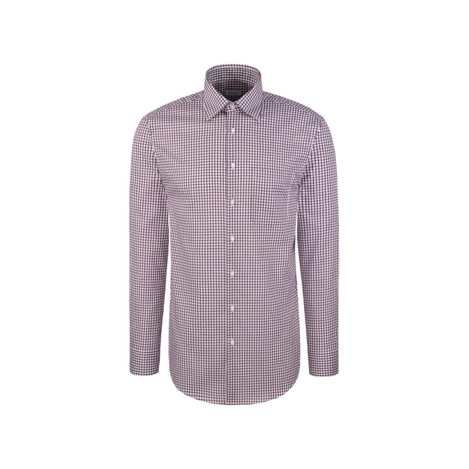 SEIDENSTICKER Zakelijk overhemd Schwarze Rose lila / wit Paars