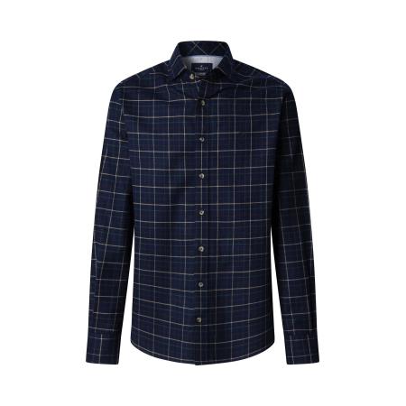 Hackett London Hackett London Overhemd Tattersall beige / navy / donkergroen / bordeaux