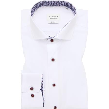 ETERNA Overhemd wit, Effen