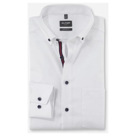 OLYMP Luxor Overhemd wit, Effen