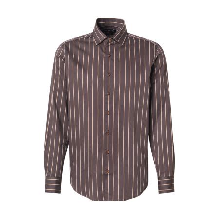 Bugatti bugatti Overhemd bruin / chocoladebruin / wit