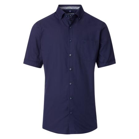 Redmond Casual Overhemd Korte mouw blauw