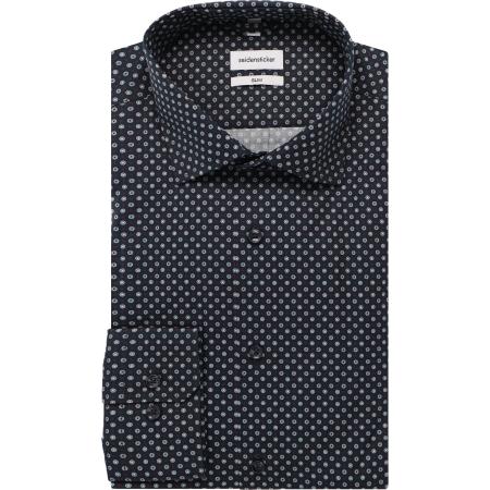 Seidensticker Overhemd marine, Motief