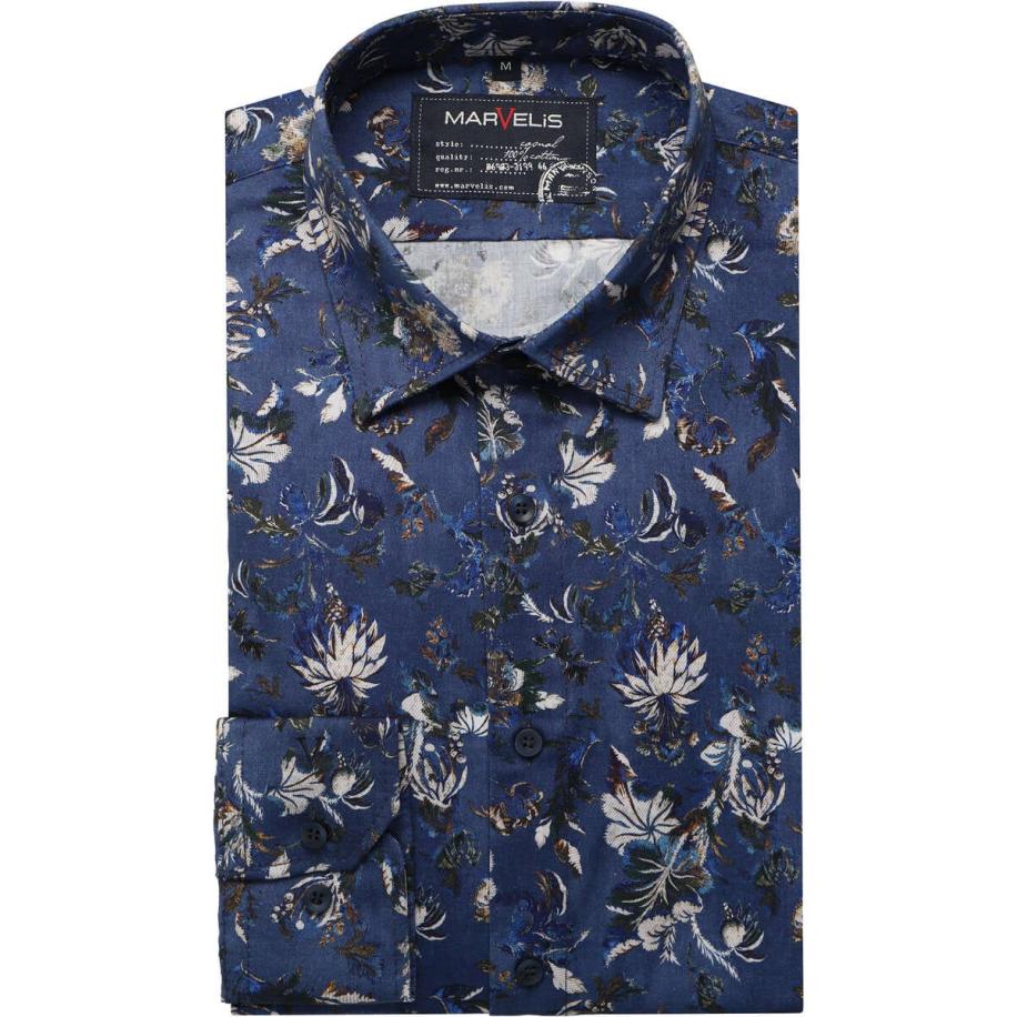 Marvelis Casual Flanellen Overhemd groen, Motief Groen