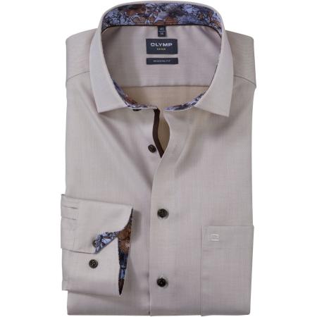 OLYMP Luxor Overhemd natuurlijk, Faux-uni