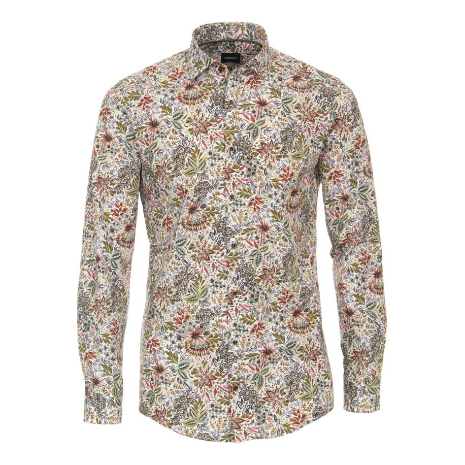 Venti Overhemd groen, Bedrukt Groen
