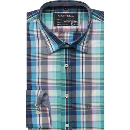 Marvelis Casual Overhemd munt, Ruit