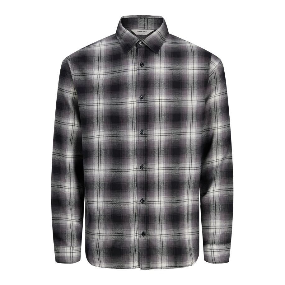 JJ Rebel JJ Rebel Overhemd JREBJETT antraciet / lichtgrijs / donkergrijs -