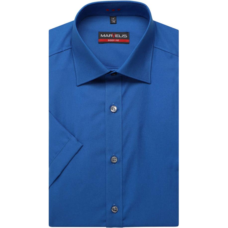 Marvelis Overhemd Korte mouw rook blauw Blauw