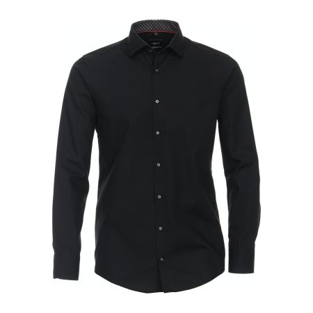 Venti Overhemd zwart, Effen