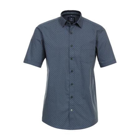 Redmond Casual Overhemd Korte mouw blauw