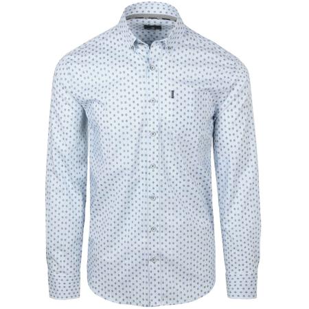 State of Art Shirt Poplin Eye Printed Stripe Grey