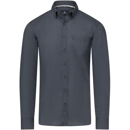 State Of Art Overhemd Print Blauw Grijs