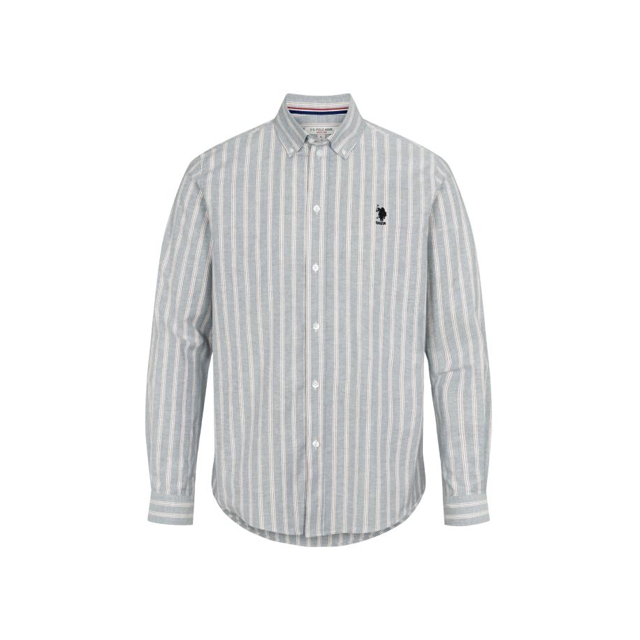 U.S. Polo Assn. U.S. POLO ASSN. Overhemd Rolf grijs / wit -