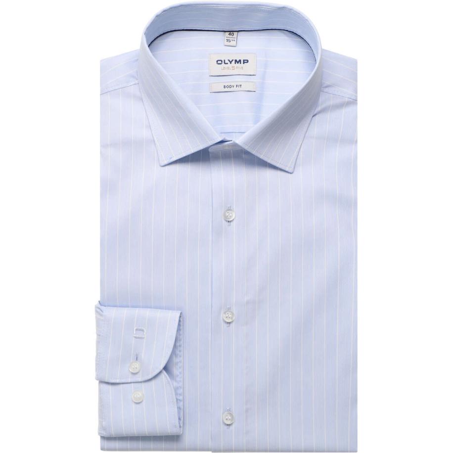 OLYMP Level Five Overhemd blauw, Krijtstreep Blauw