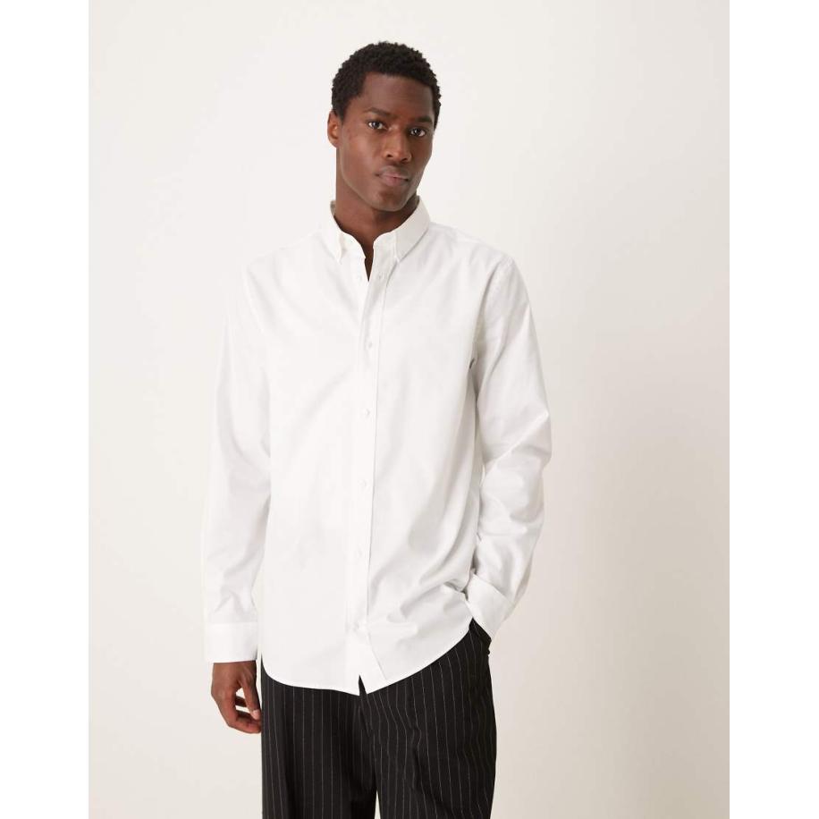 Calvin Klein - Regular-fit Oxford overhemd in wit Wit