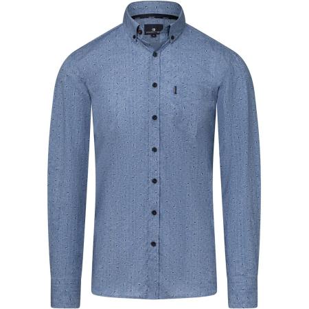 State Of Art Overhemd Print Blauw