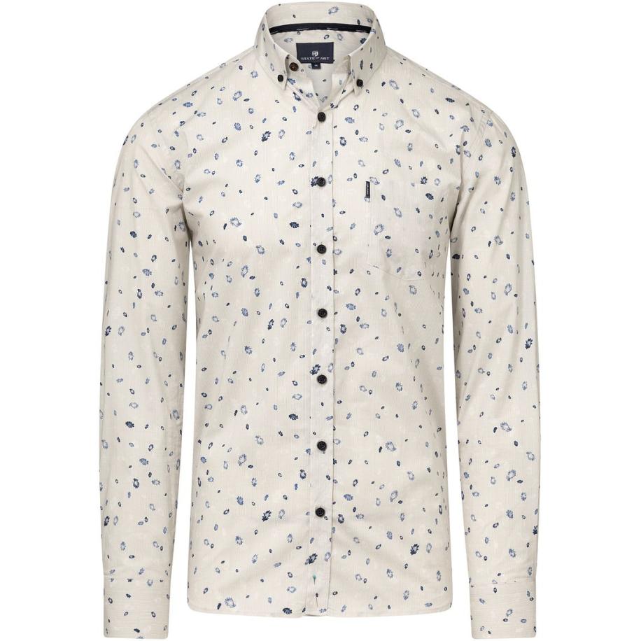 State Of Art Overhemd Print Kit Bruin