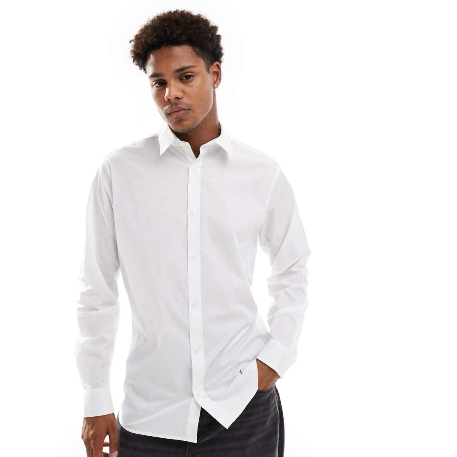 JJ Rebel - Net overhemd in wit Wit