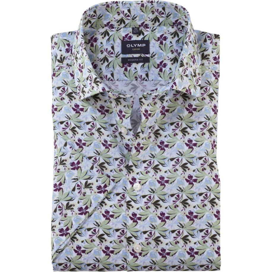 OLYMP Luxor Overhemd Korte mouw limegroen Groen