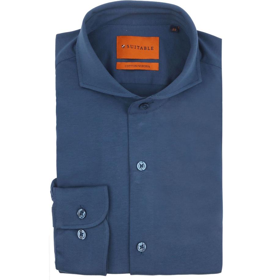 Suitable Sorona Overhemd Denim Blauw Blauw