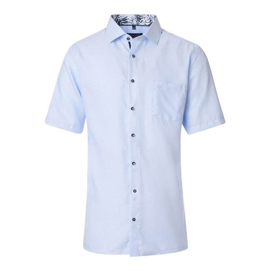 Casa Moda Overhemd Korte mouw blauw Blauw