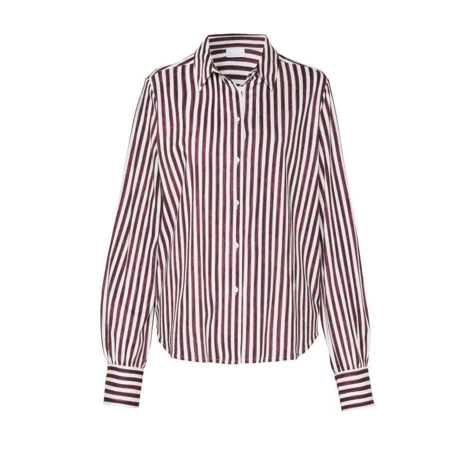 Desoto DESOTO Blouse Lizzy wijnrood / natuurwit -