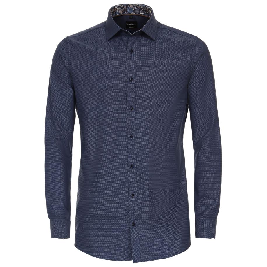 Venti Overhemd blauw, Faux-uni Blauw