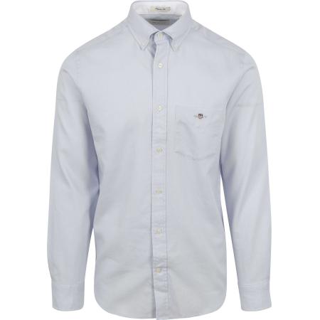 Gant Casual Overhemd Honeycomb Texture Lichtblauw